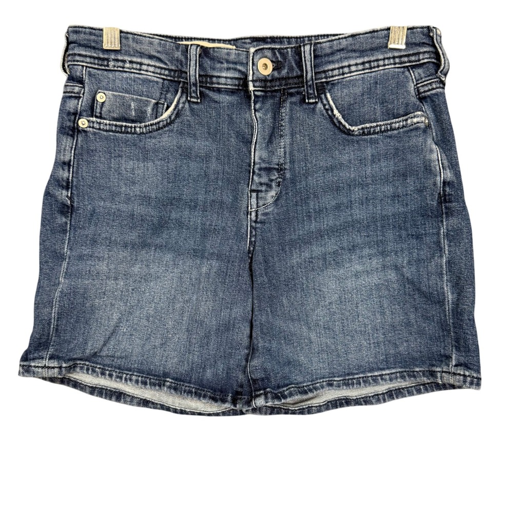Pilcro Anthropologie Denim Shorts Womens 27 Blue Slim Boyfriend Medium Wash